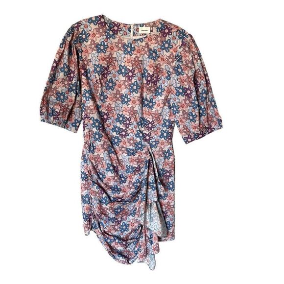 Aureum Dresses & Skirts - Aureum Bold Floral Sash Mini Cotton Dress Size Small NEW Cottagecore